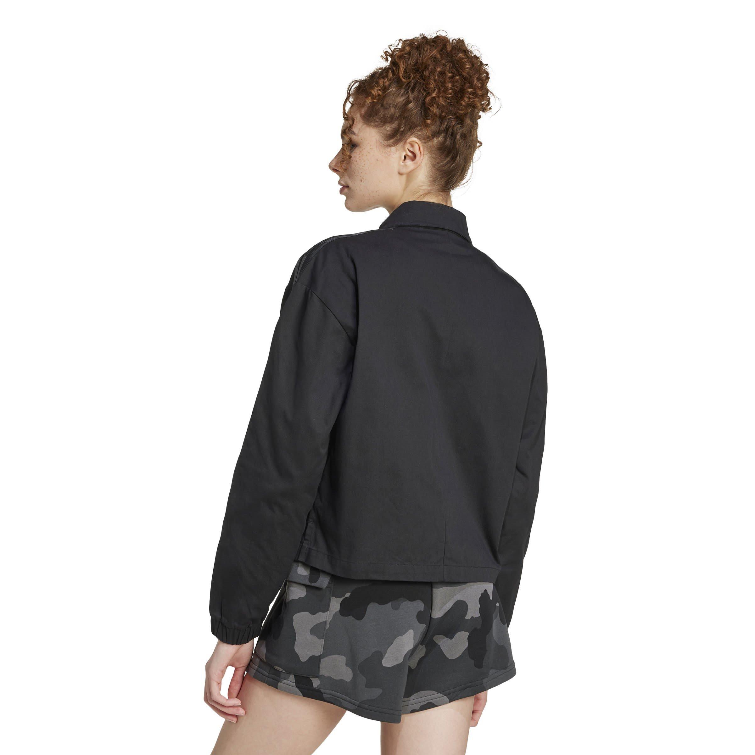 adidas Essentials Printed 3 Stripes Twill Coach Jacket Womens