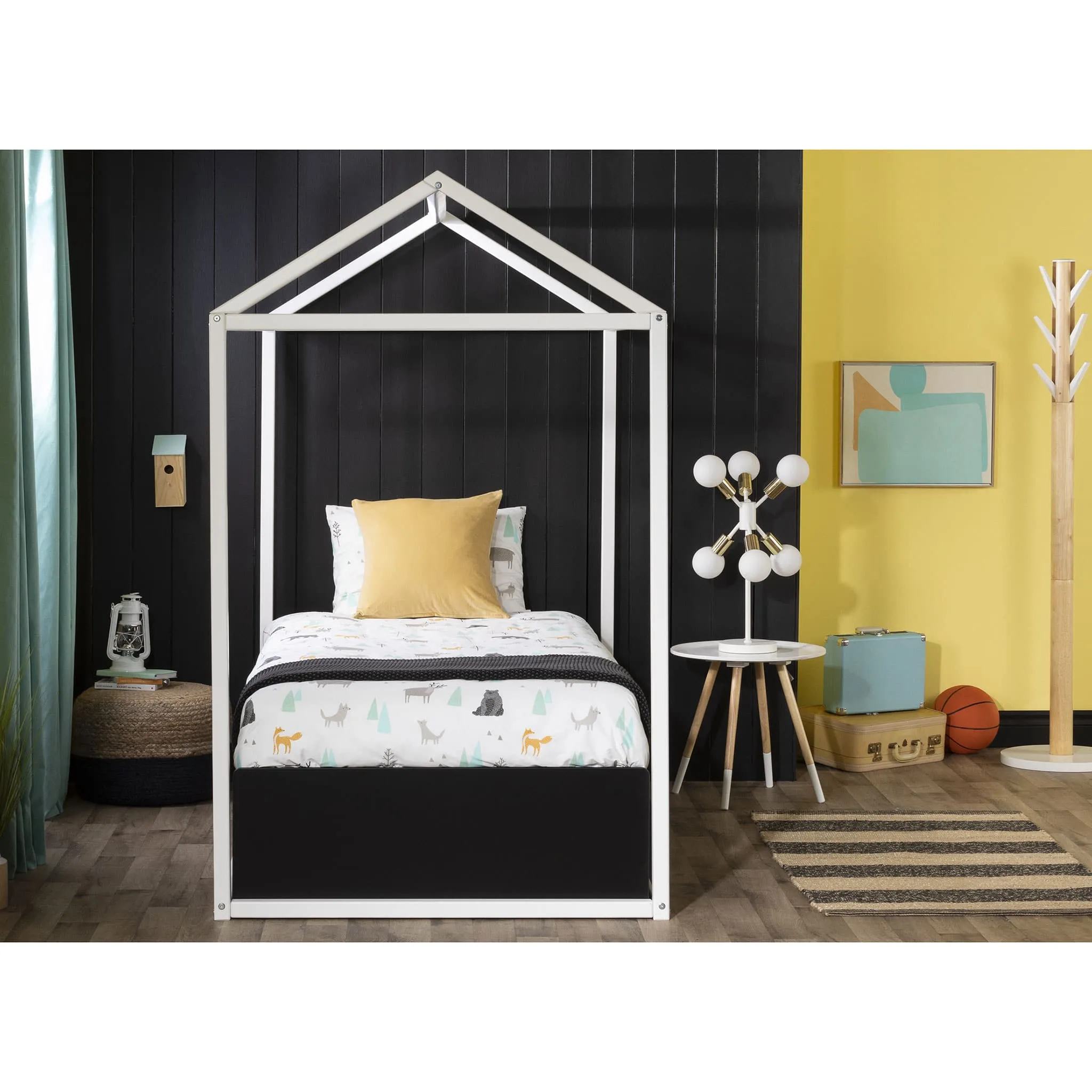 South Shore Lit Maison Lit Simple Sweedi - Blanc
