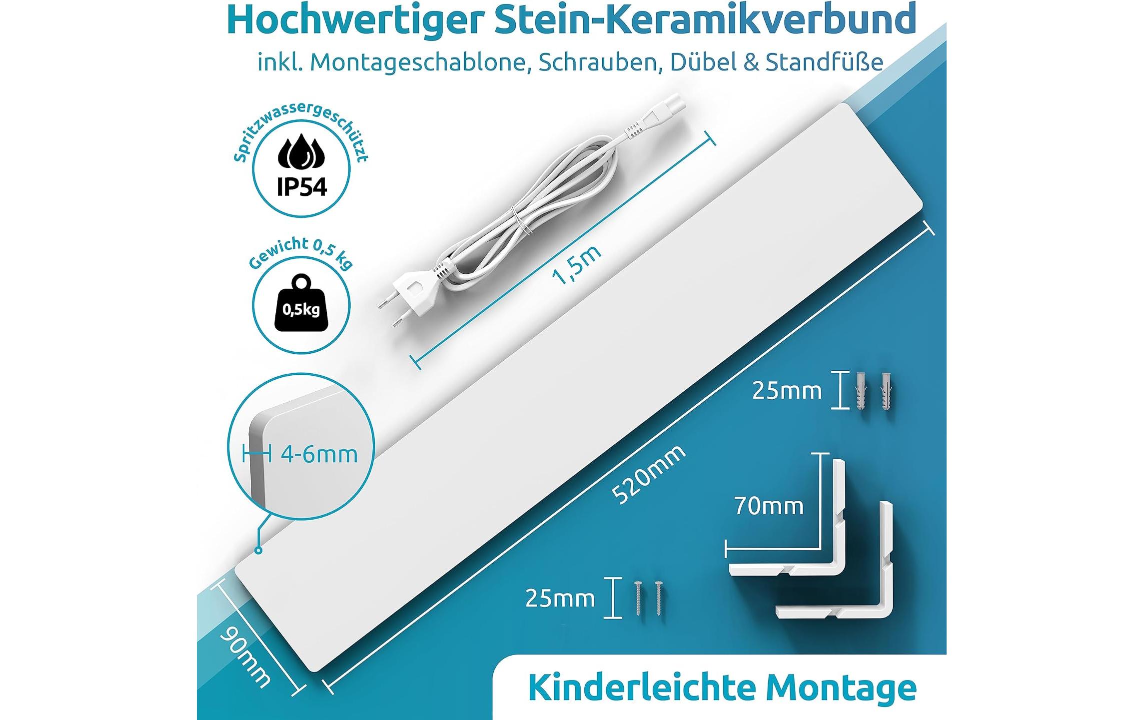 Infrarotheizer Anti-Schimmel Dry M1 55 WEffektive Schimmelbekämpfung mit Infrarotstrahlung