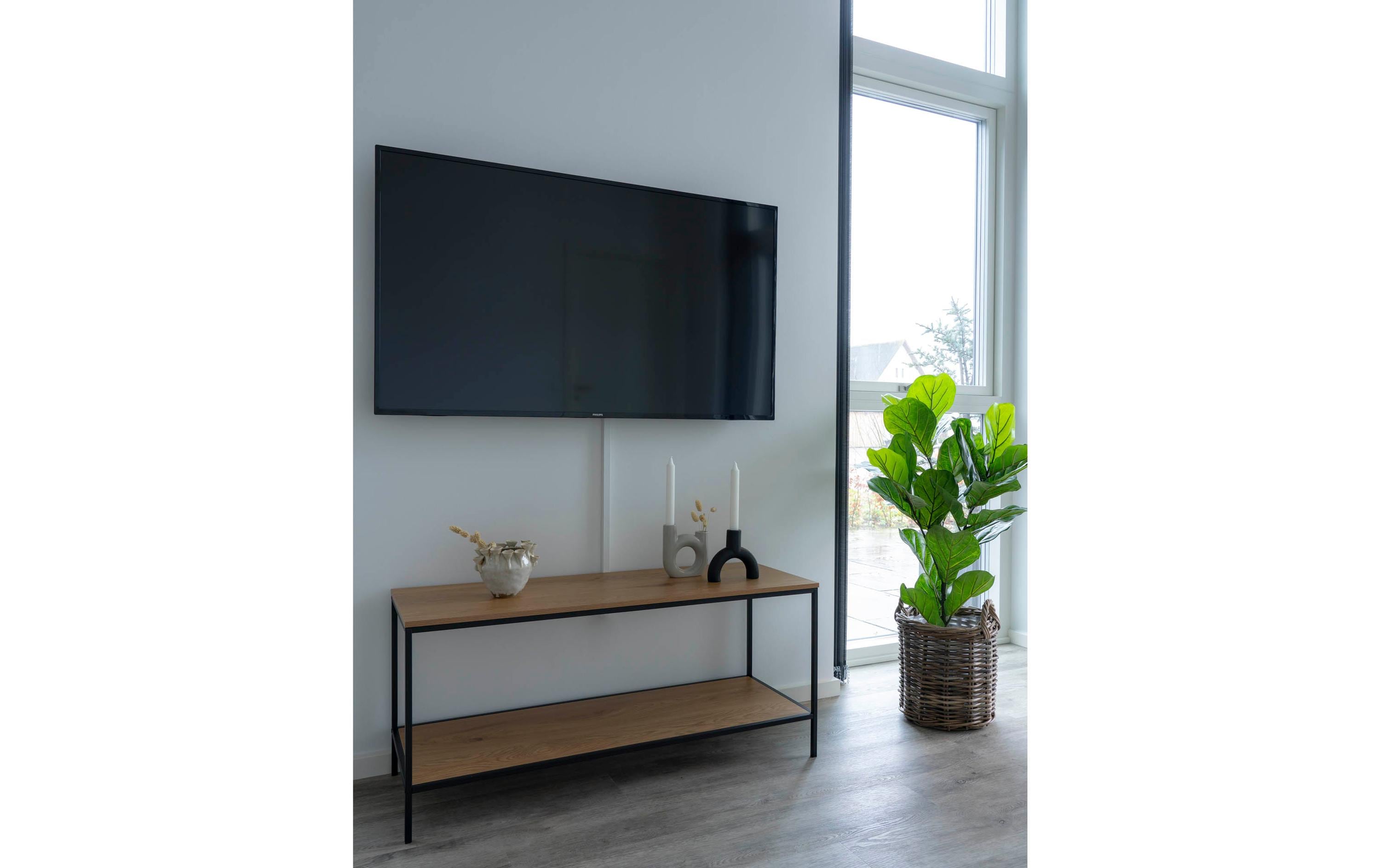 TV-Möbel Vita 36 x 100 cm, Nature/SchwarzTV-Tisch mit Gestell