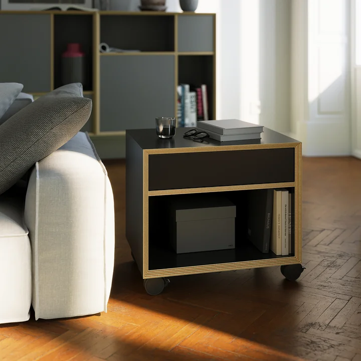 Müller Small Living - Vertiko kleine Kommode mit Schublade oben, anthrazit