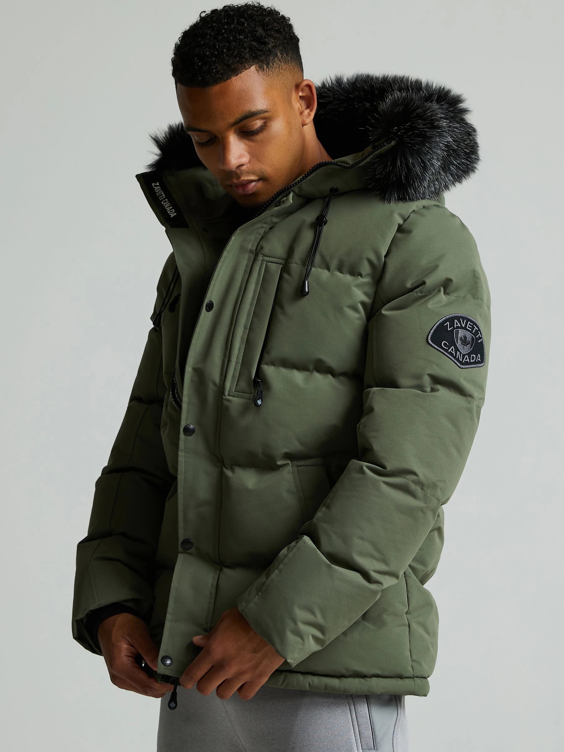 Zavetti Canada Green Oshawa 2.0 Puffer Parka Jacket