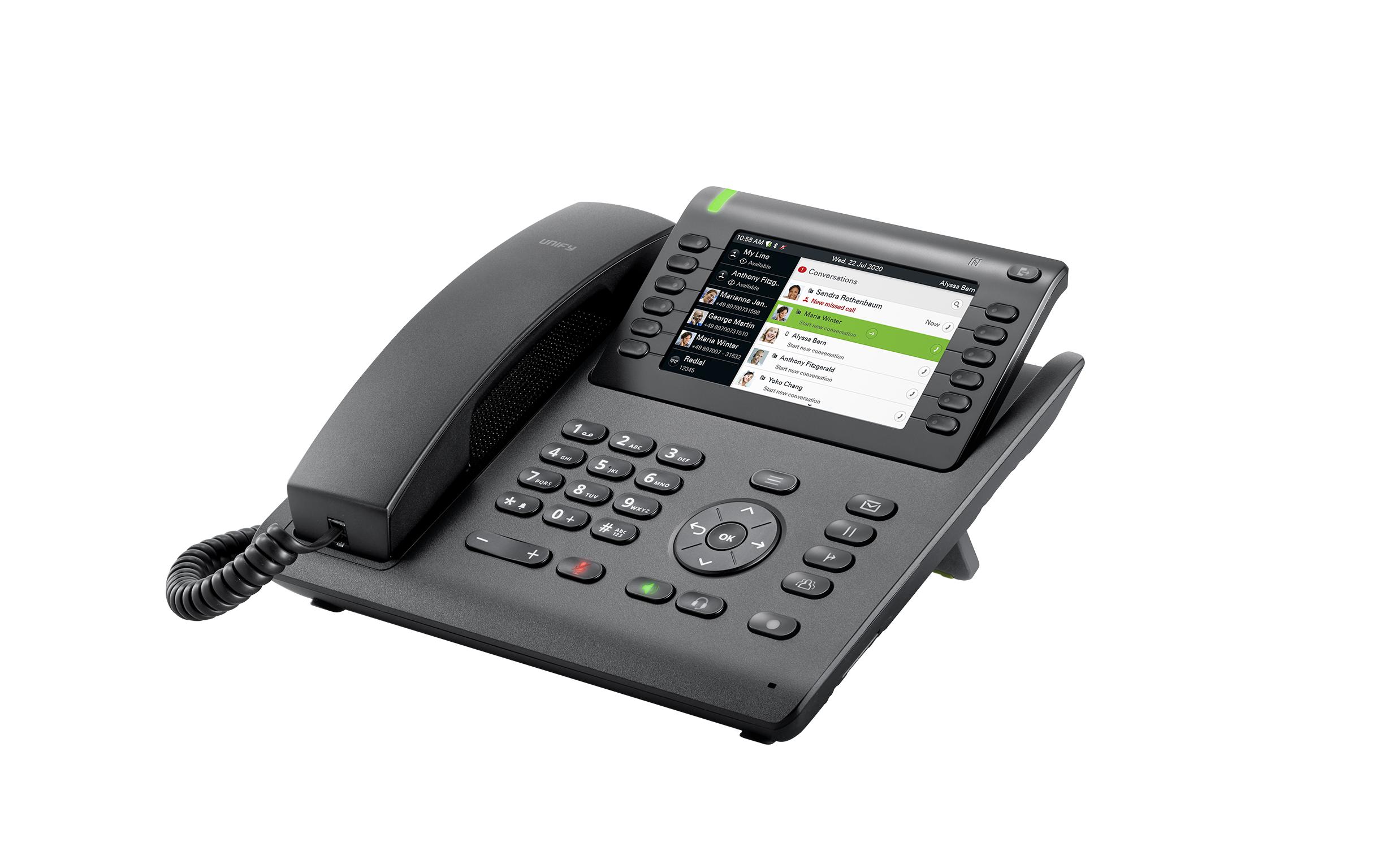 Tischtelefon CP700 Schwarz<br>PoE-fähiges VoIP-Tischtelefon