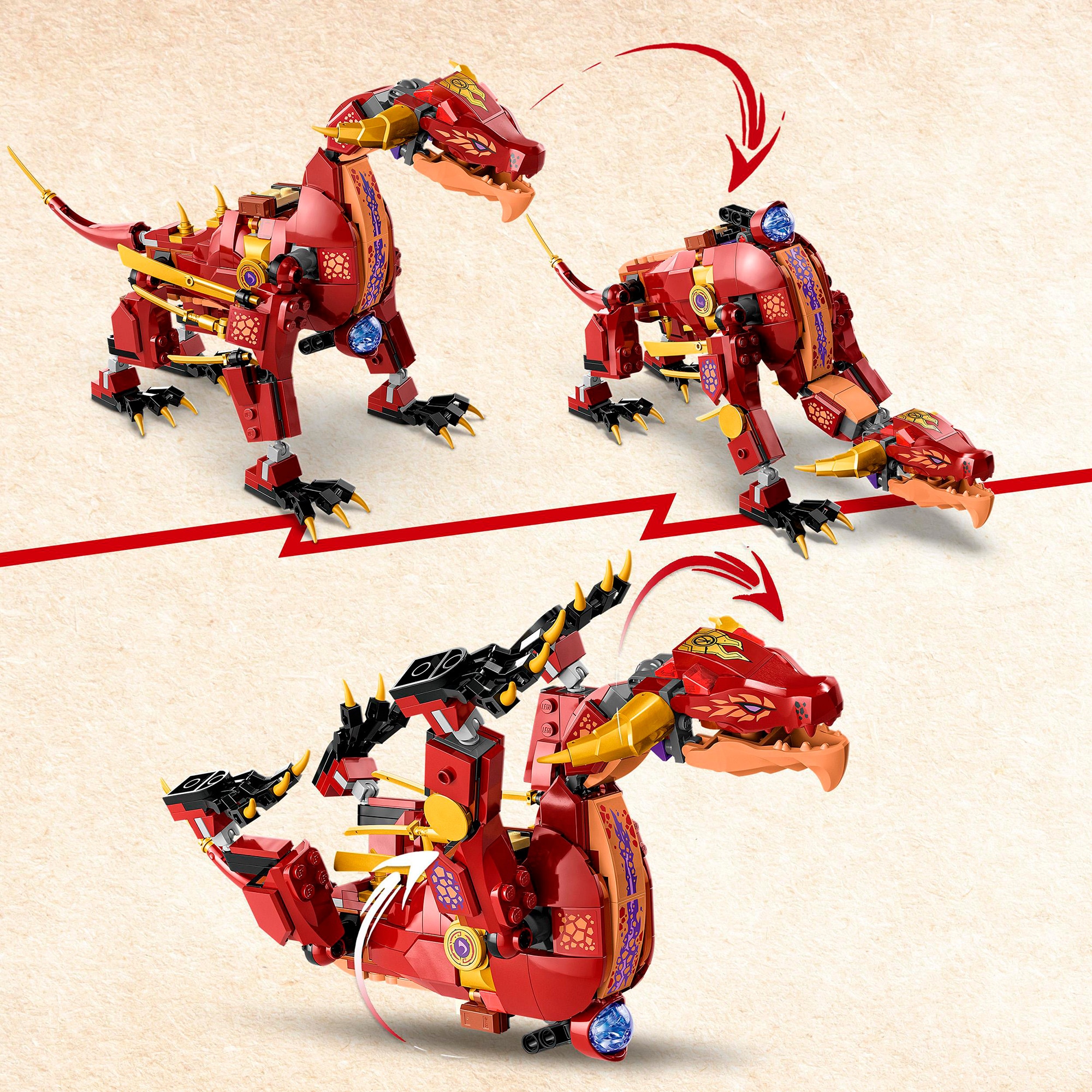 LEGO Konstruktionsspielzeug Ninjago Wyldfires Lavadrache