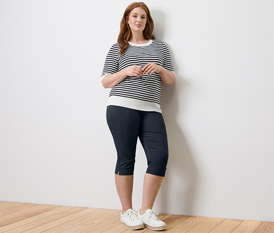 3/4-Stretchhose, dunkelblau