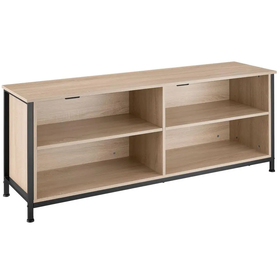 tectake Dressoir Navan 147x41x60,5cm, Industrieel Licht Hout, Eiken Sonoma