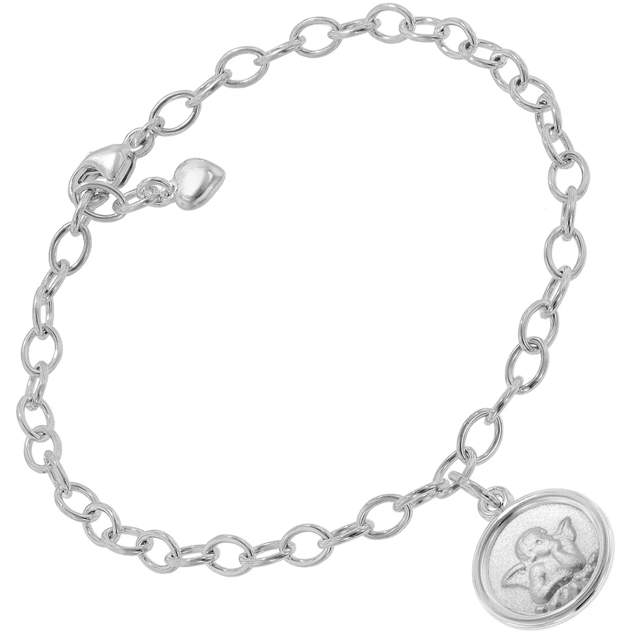 trendor Armband mit Engel-Anhänger 925 Silber 17 cm silver