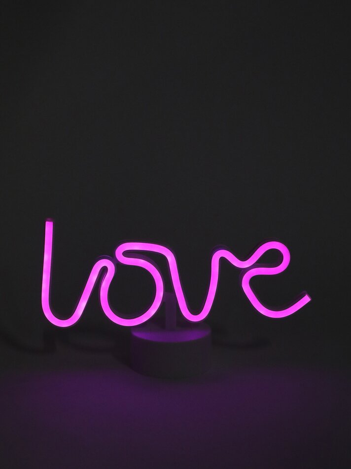Luminária de LED Neon com Base - Lilás