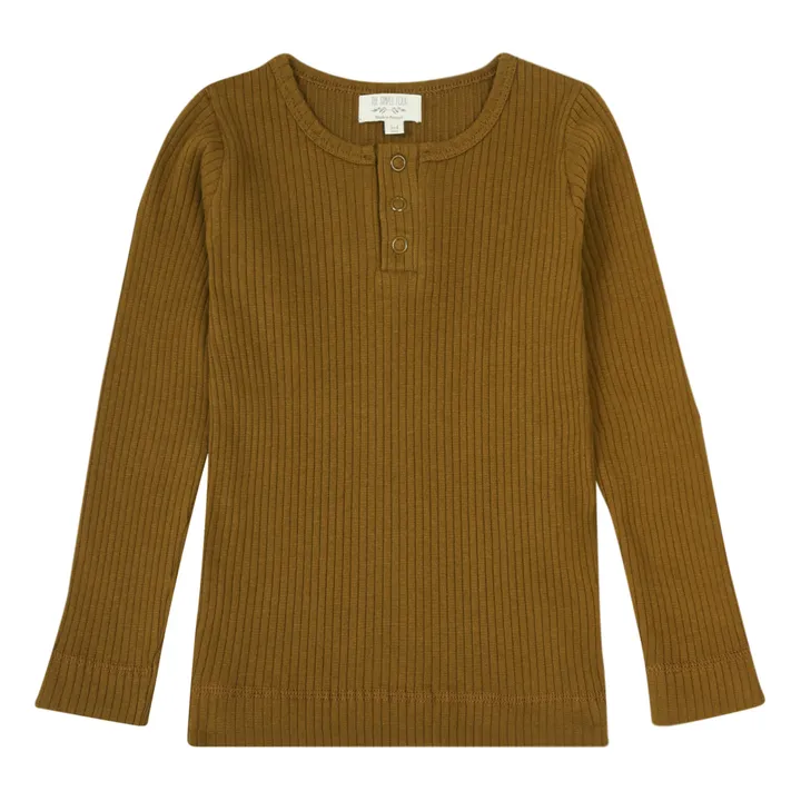 The Simple Folk T-shirt Côtelé Coton Bio | Marron