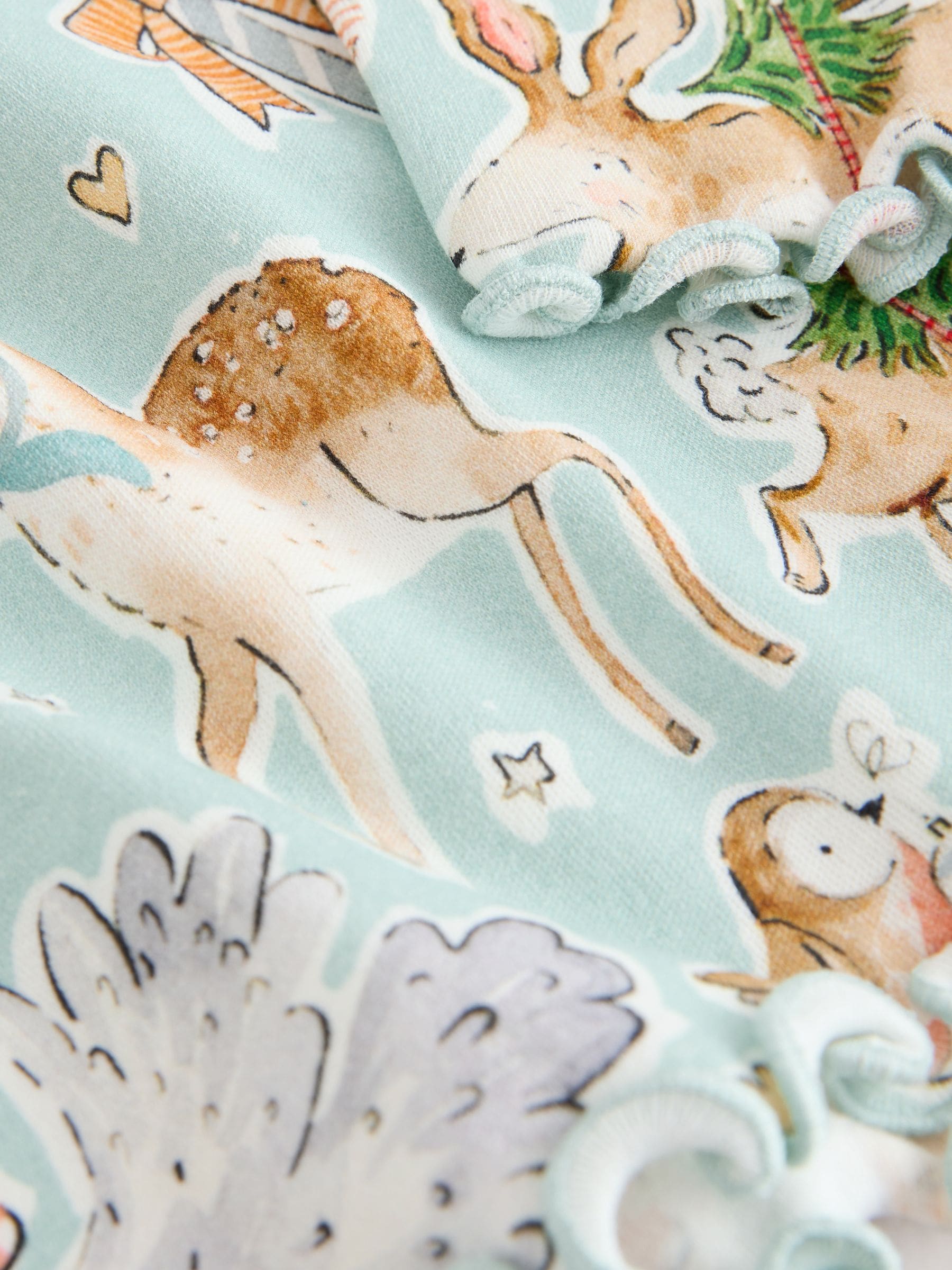 Blauwe gans Print - Kerstpyjama (9 mnd-16 jr)