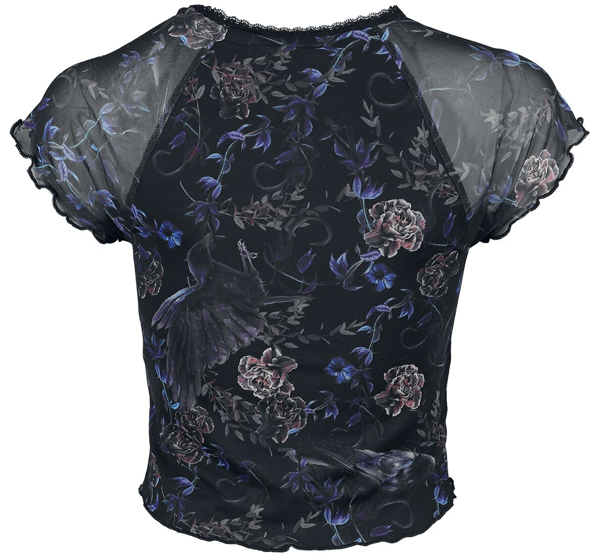 Purple Night Crows Mesh Top | Jawbreaker T-Shirt Manches courtes