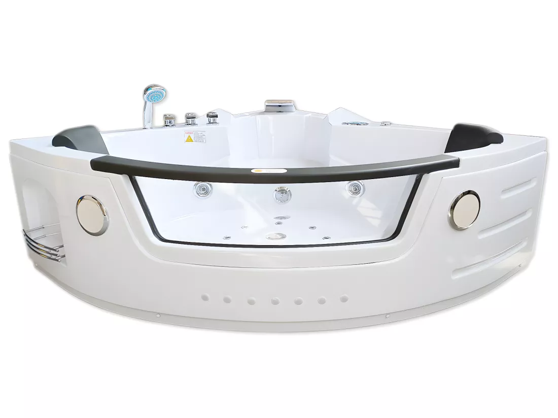Baignoire Hydromassage Chromotherapie 140 X 140 cm double pompe 20 jets – Camelia
