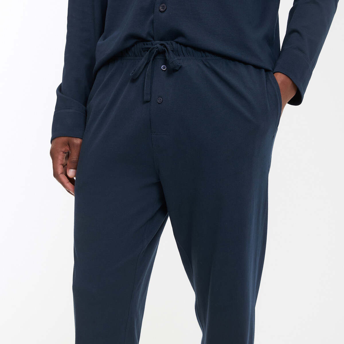 COLEÇÕES LA REDOUTE<br>Pijama de malha com gola alta de camisa
