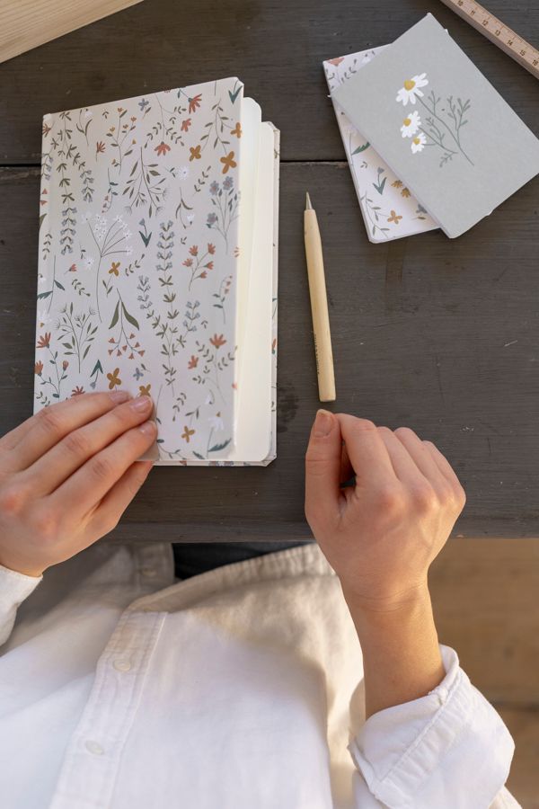 Notitieboek, harde kaft, veldbloemen, A5