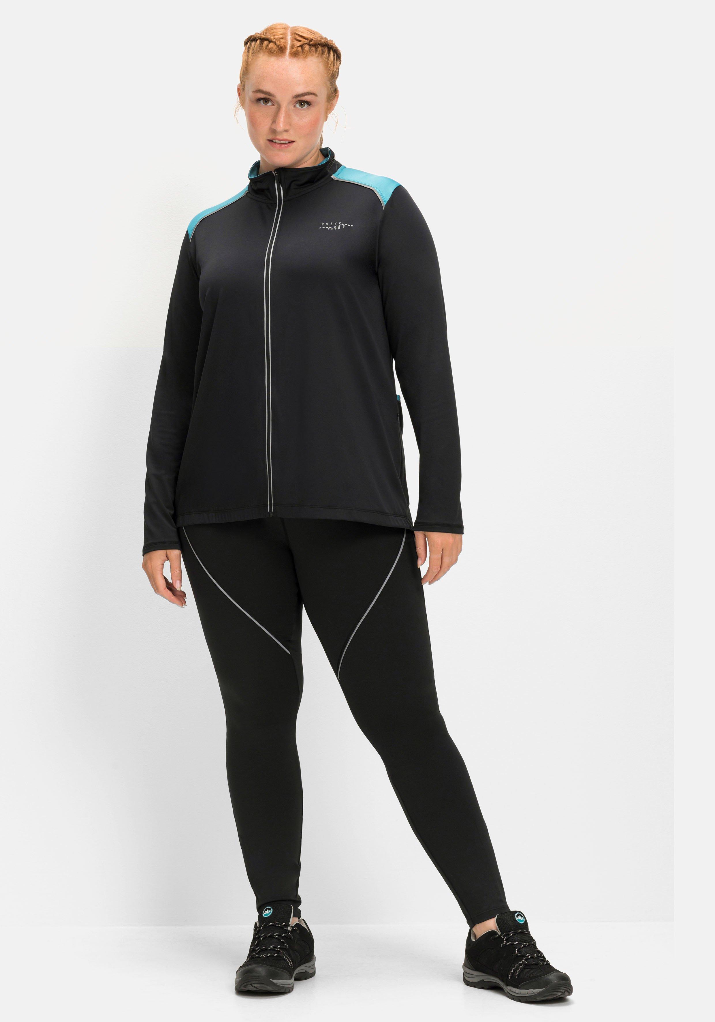 Fahrradjacke aus Funktionsmaterial, mit Stehkragen