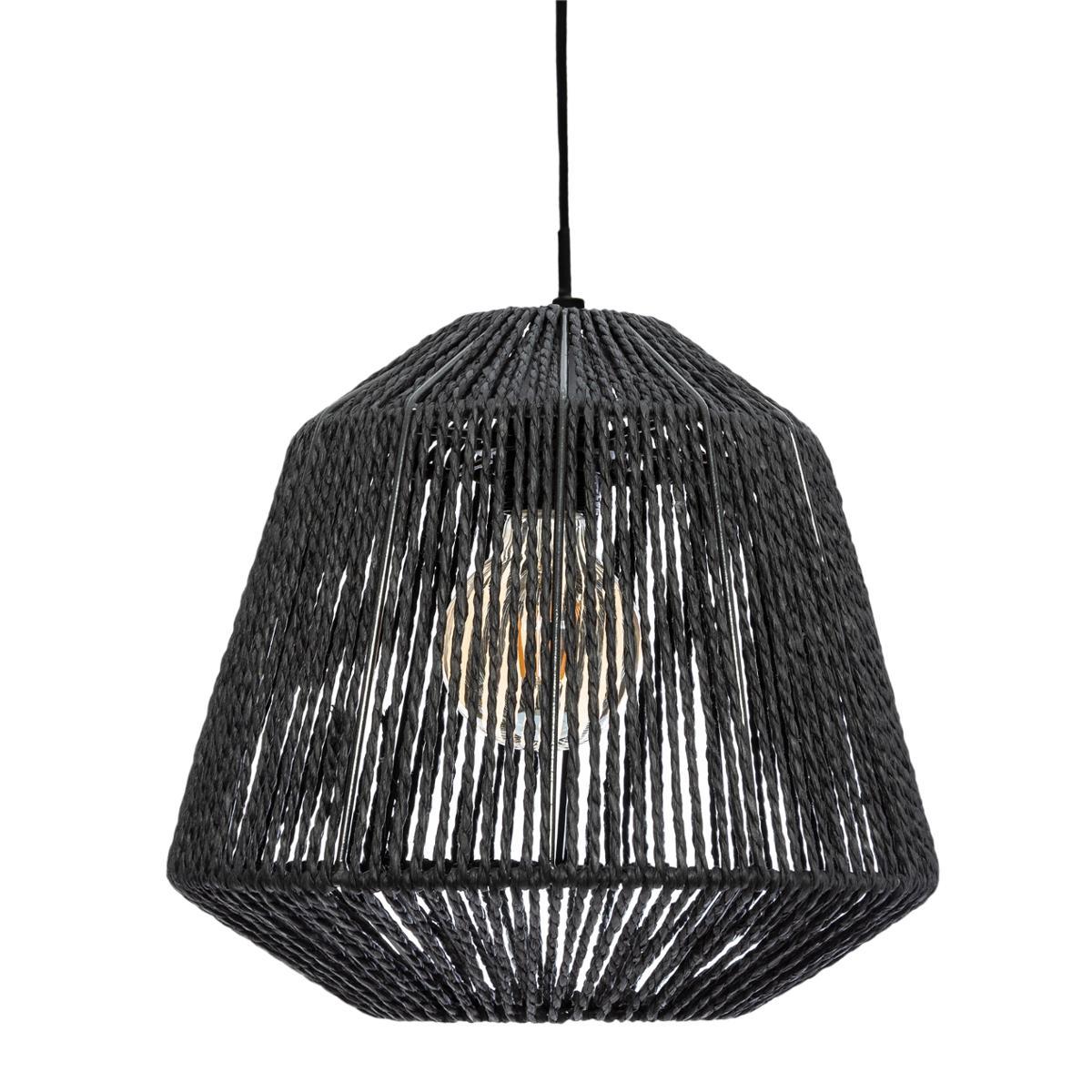 SUSPENSION CORDE ETHNIQUE NOIR JILY
