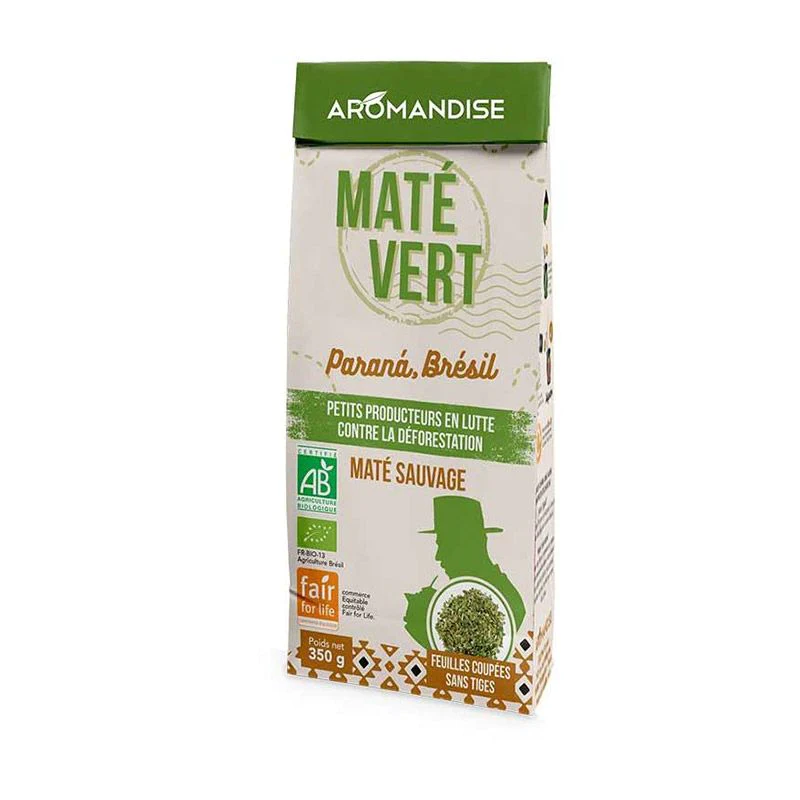 Thé vert maté sauvage du Brésil - 350 g Aromandise