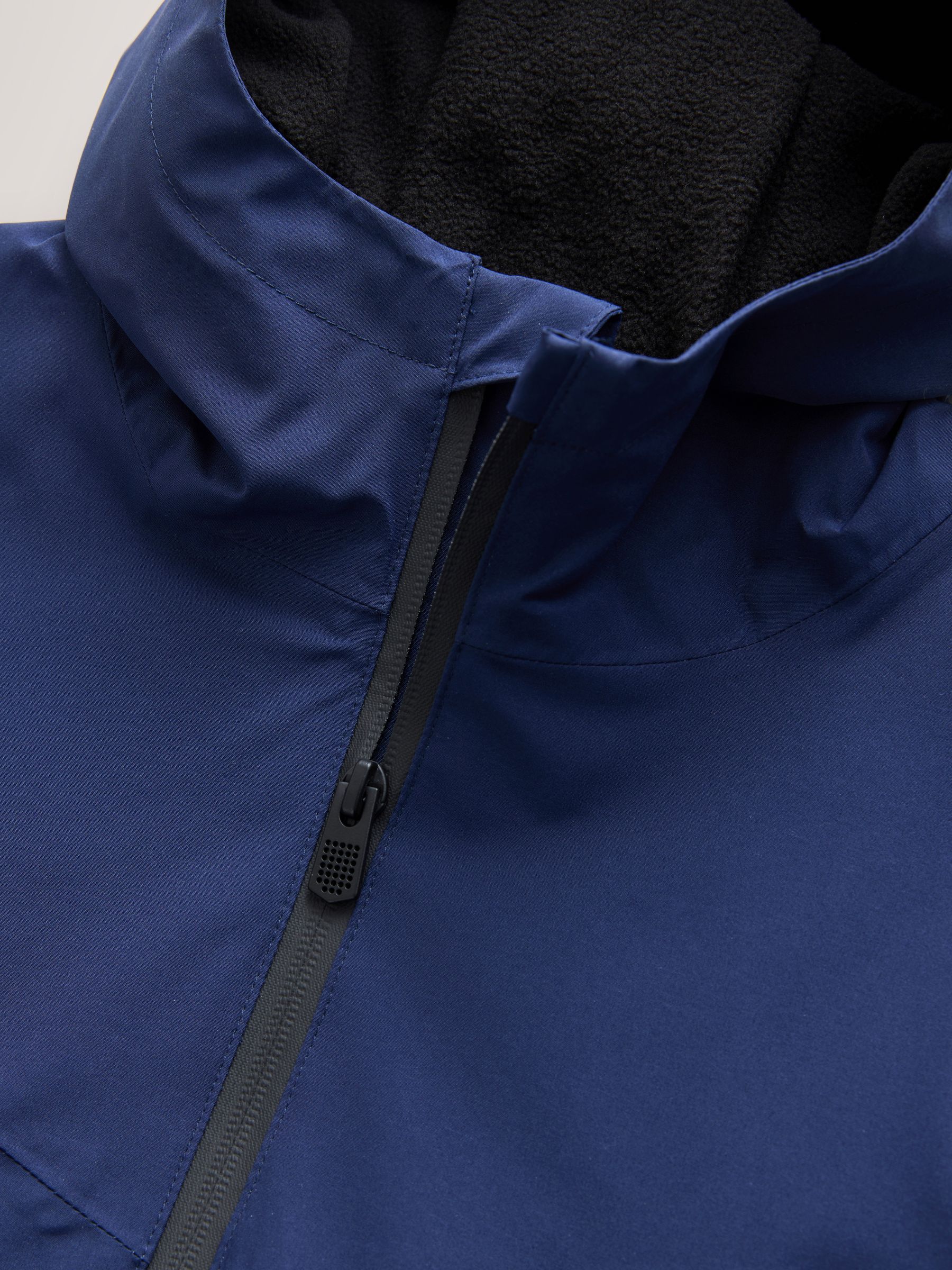 Donkerblauw - Waterdichte jas met fleece voering en capuchon (3-17jr)