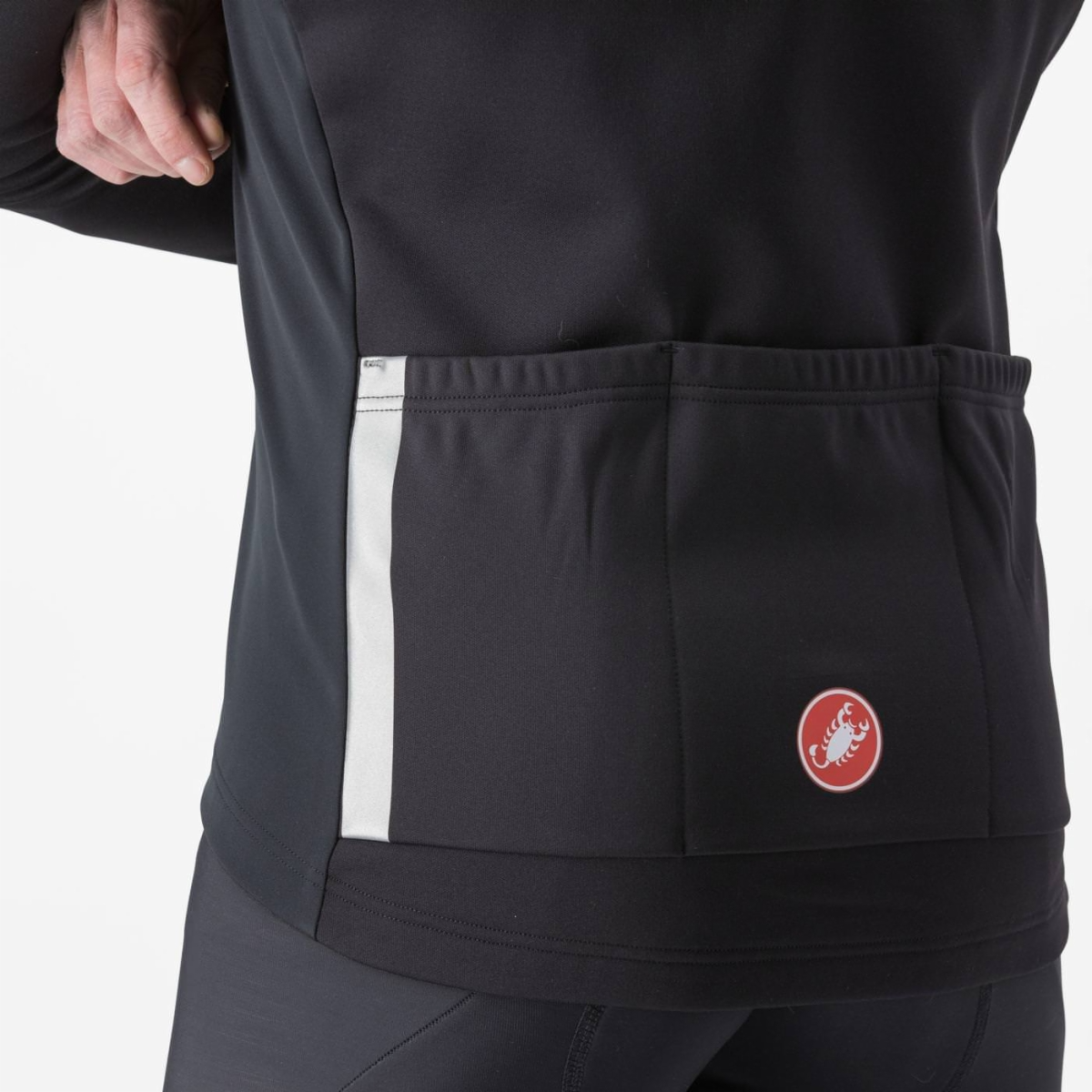Castelli Entrata cykeljakke sort/rød herre