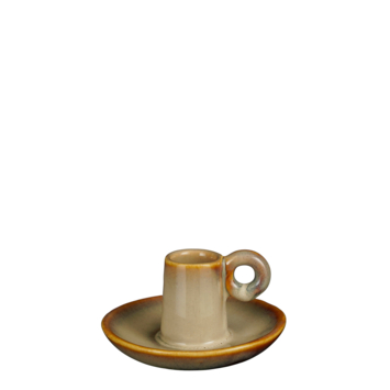 Kandelaar beige - h6xd10cm