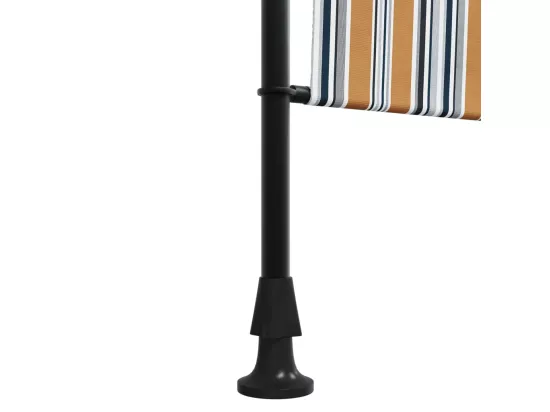 Store roulant d'extérieur jaune et blanc 200x270 cm tissu acier