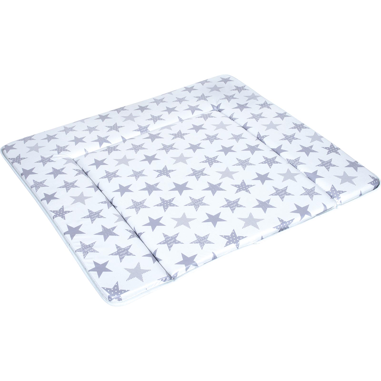 Wickelauflage - grau - Stars - 75x85 cm