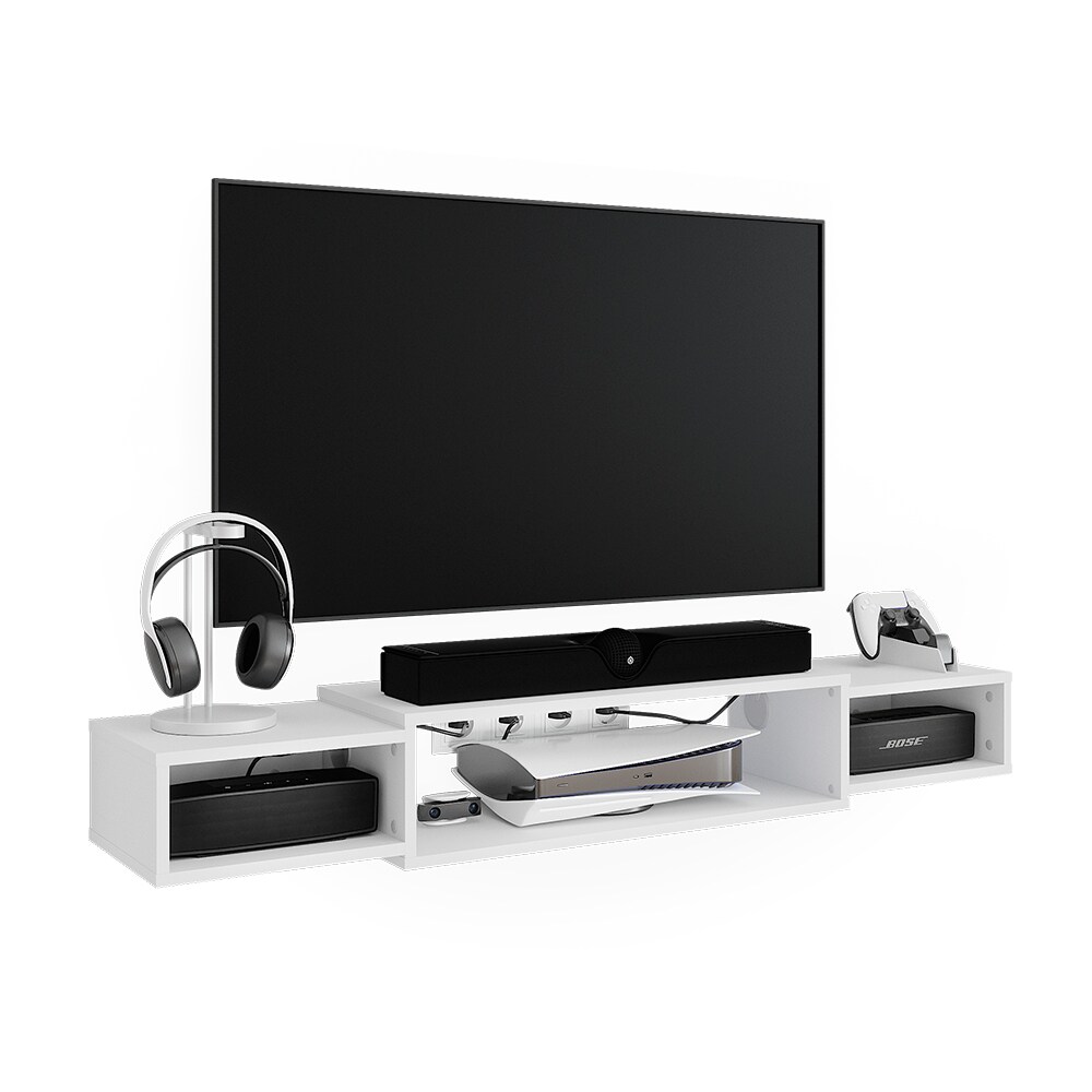 Vicco CD-Regal Nordic Weiß 140 x 20 cm offenes Regal