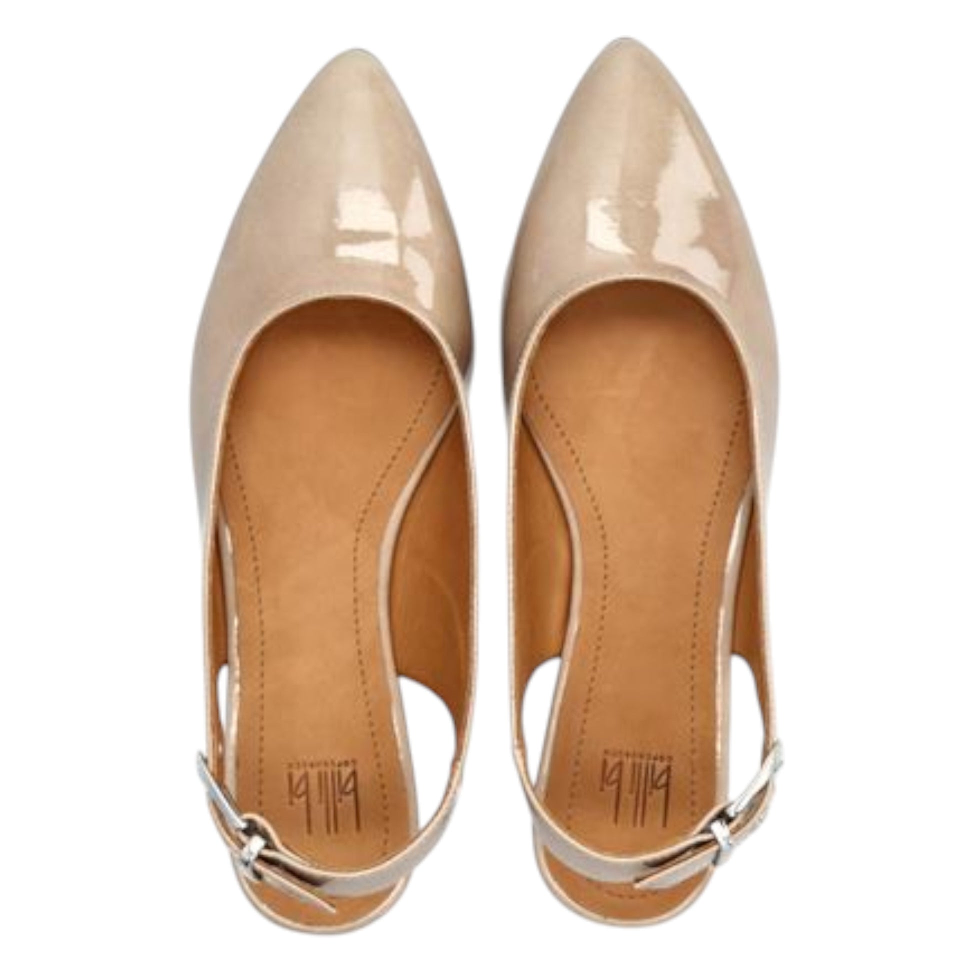 Sling back ballerina, kvinder, beige