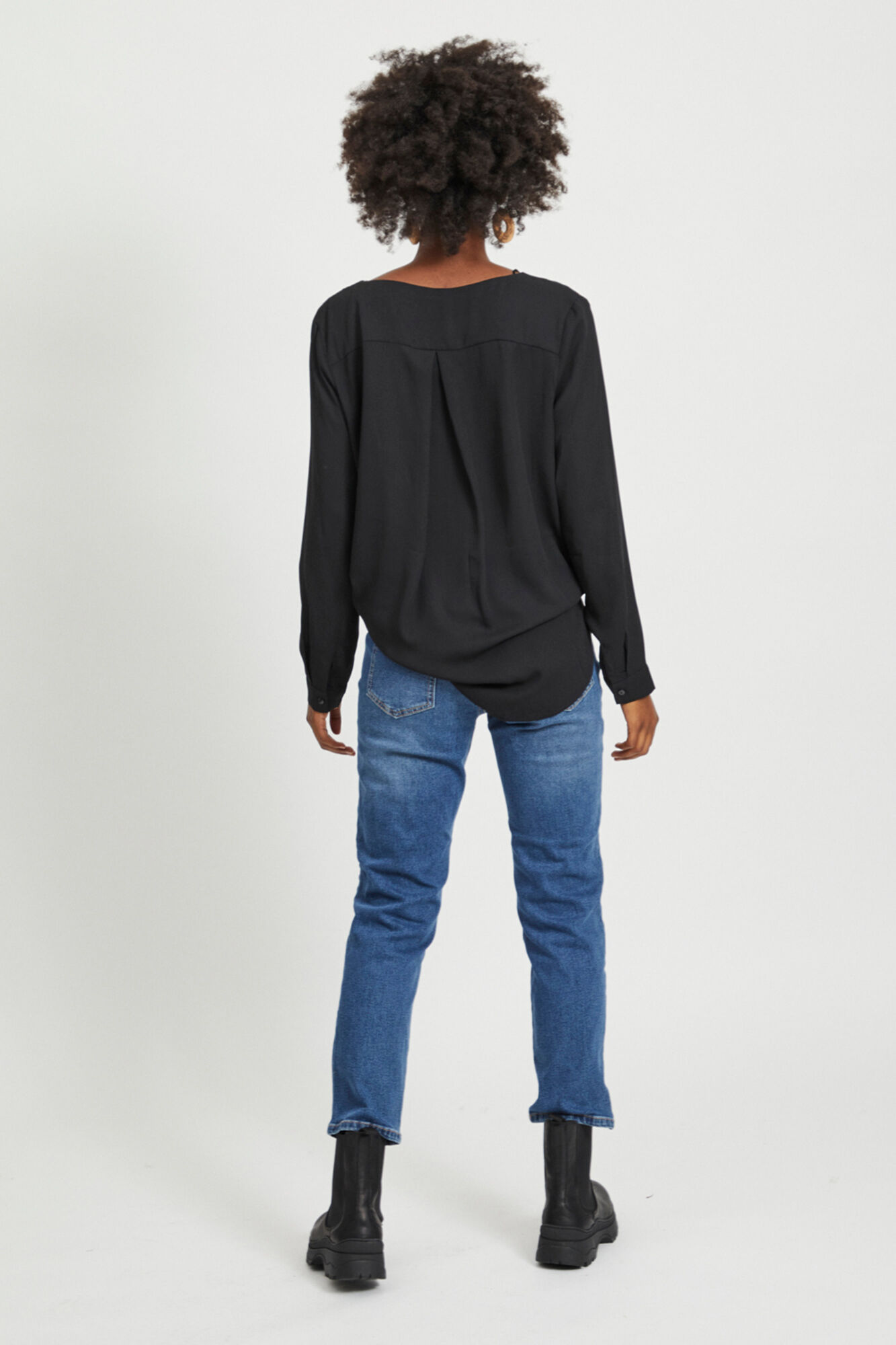 Blusa de manga comprida - Preta