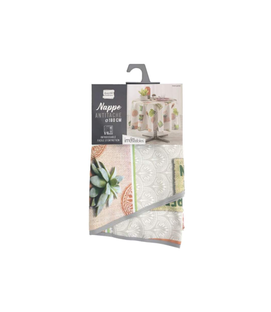 Nappe Antitache Ronde Green Garden 180cm Multicolore