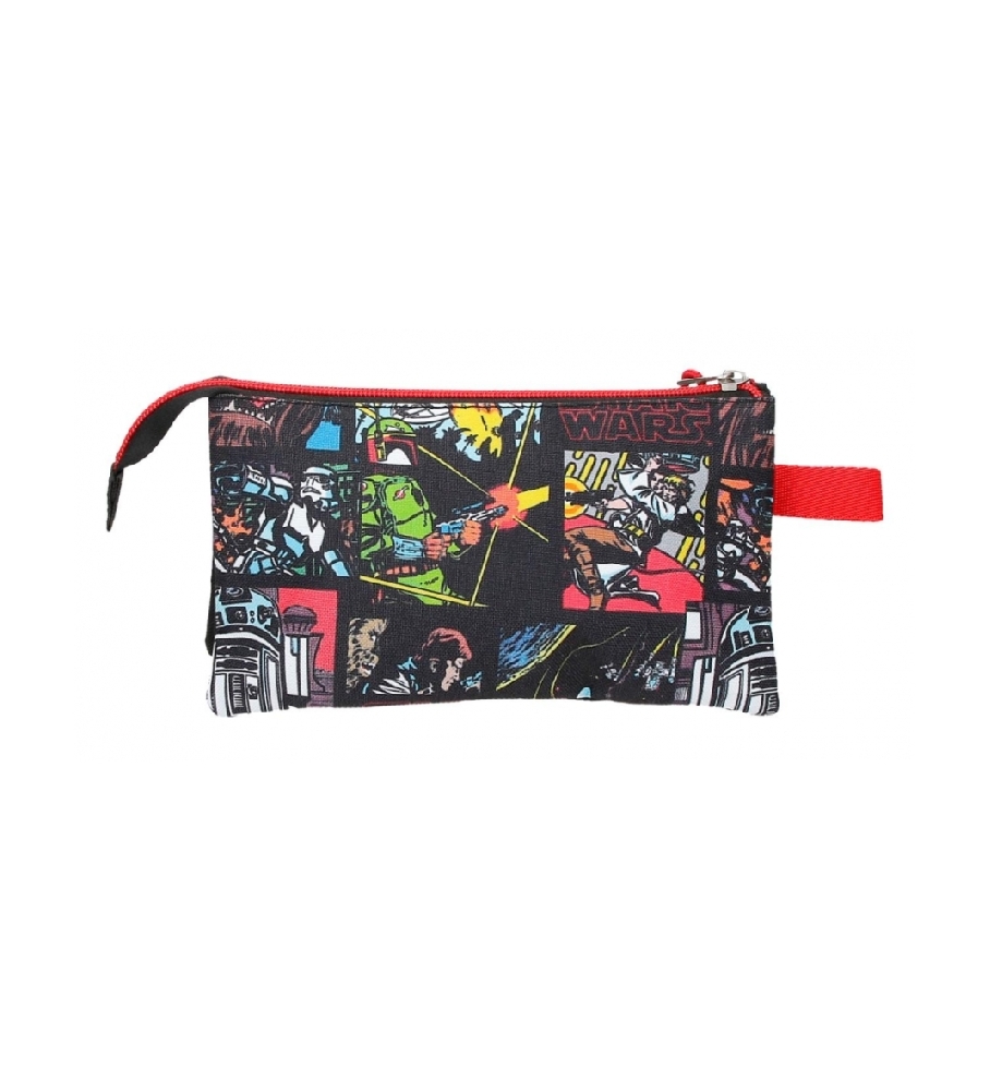 Estojo para lápis Joumma Bags Star Wars Galactic Team, três compartimentos, preto