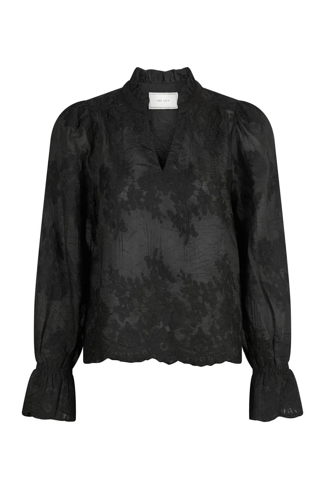 Neo Noir Amara Big Embroidery Blouse black