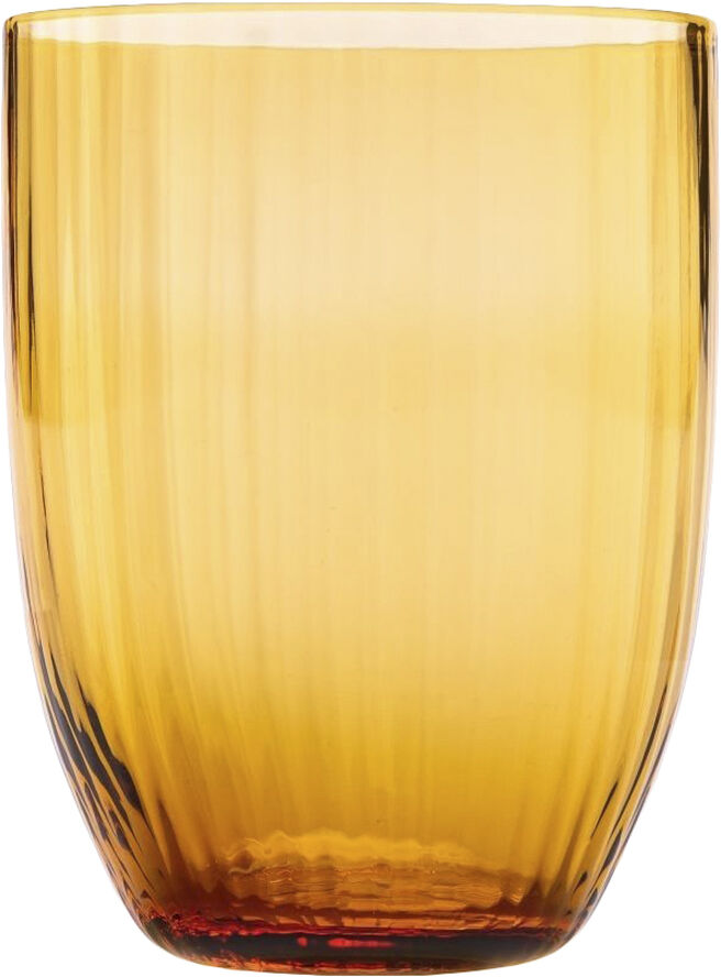 Anna Von Lipa Bamboo Tumbler Amber Glass