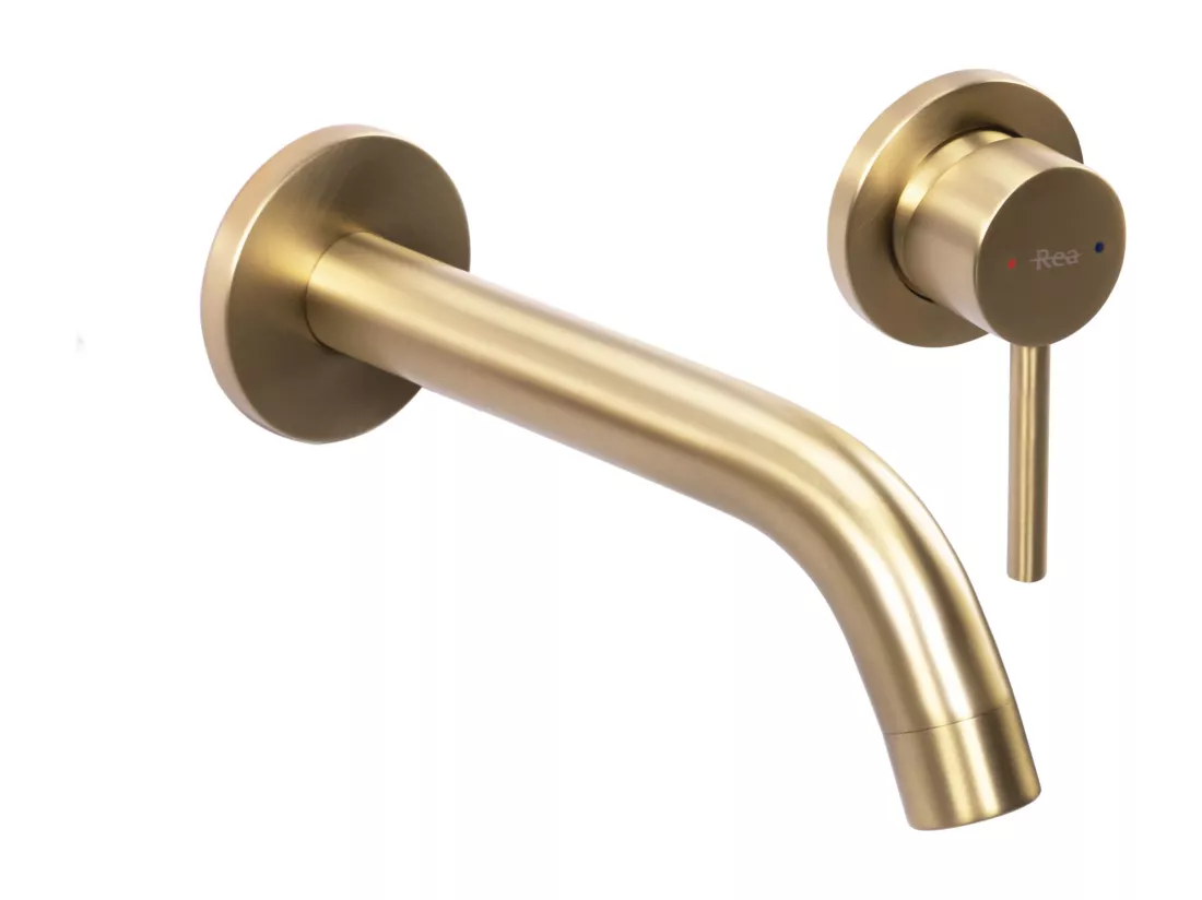 Robinet De Lavabo Encastré Rea Js-W021Bg Owen Brush Gold