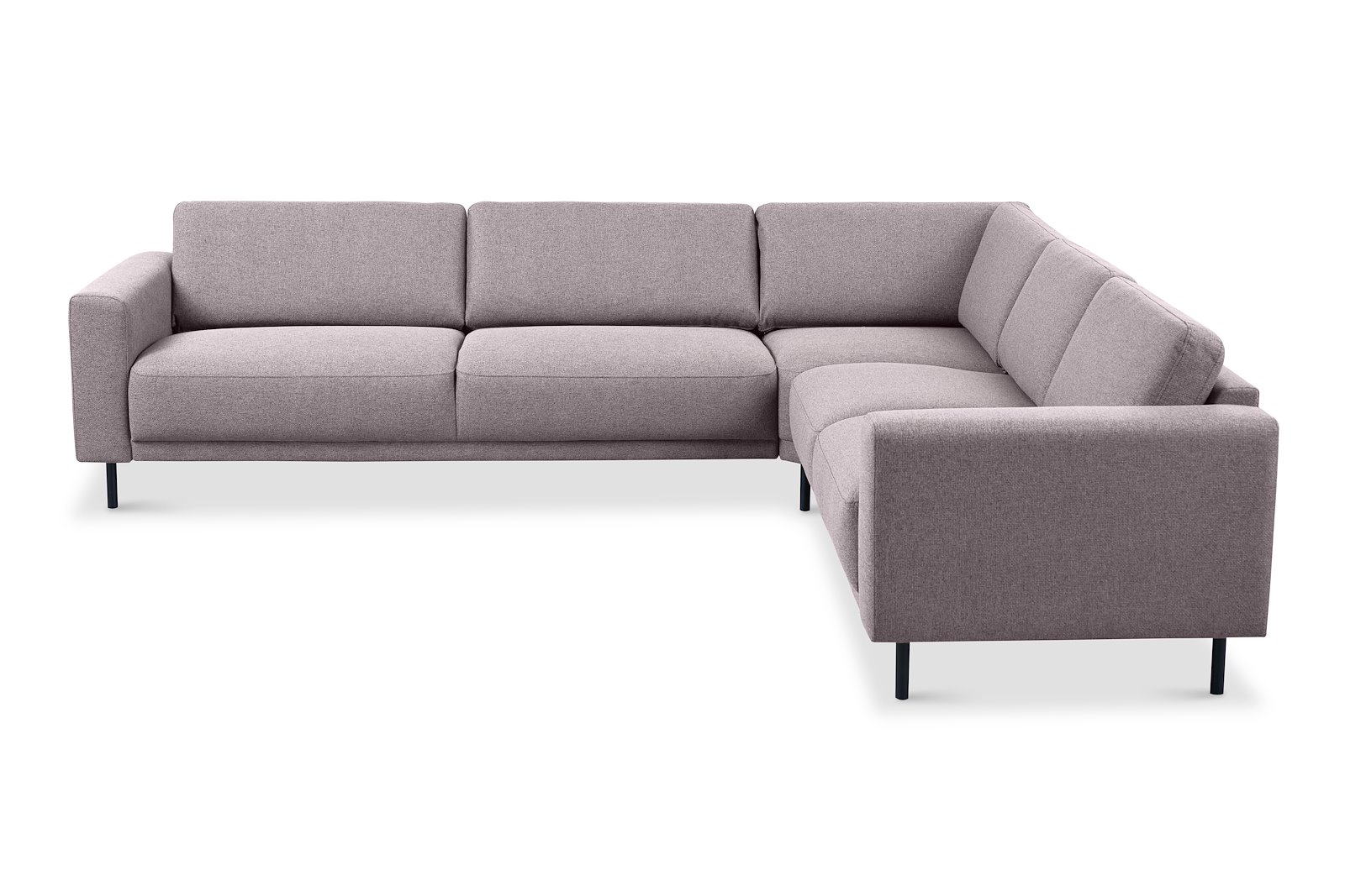 Portland hjørnesofa 23 Tekstil Herby 60 Mole med sorte ben