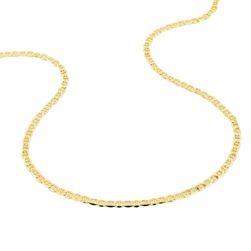 Bracelet Mixte 18 cm - Maille Marine - Or 18 Carats - Largeur 2 mm