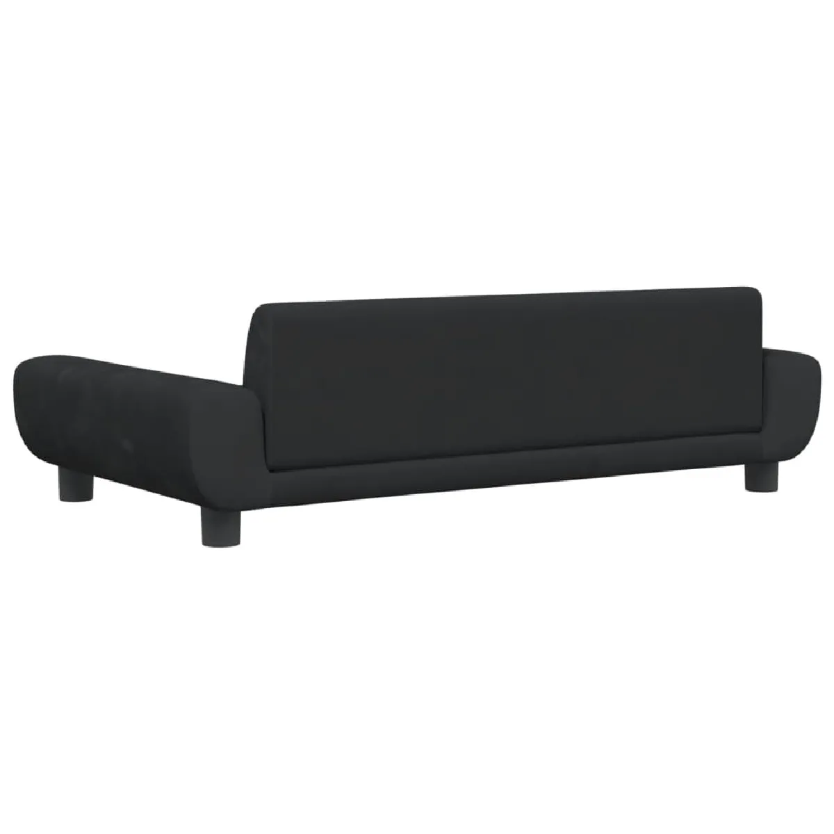vidaXL Canapé Enfant Noir Velours