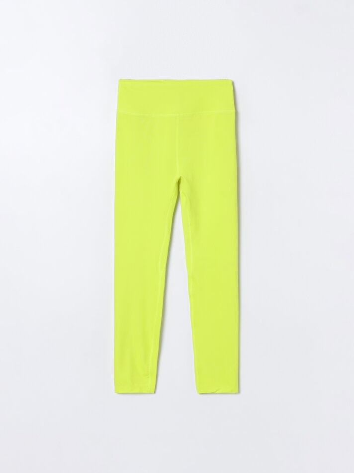 Conjunto com 2 Leggings Esportivas - Amarelo Limão