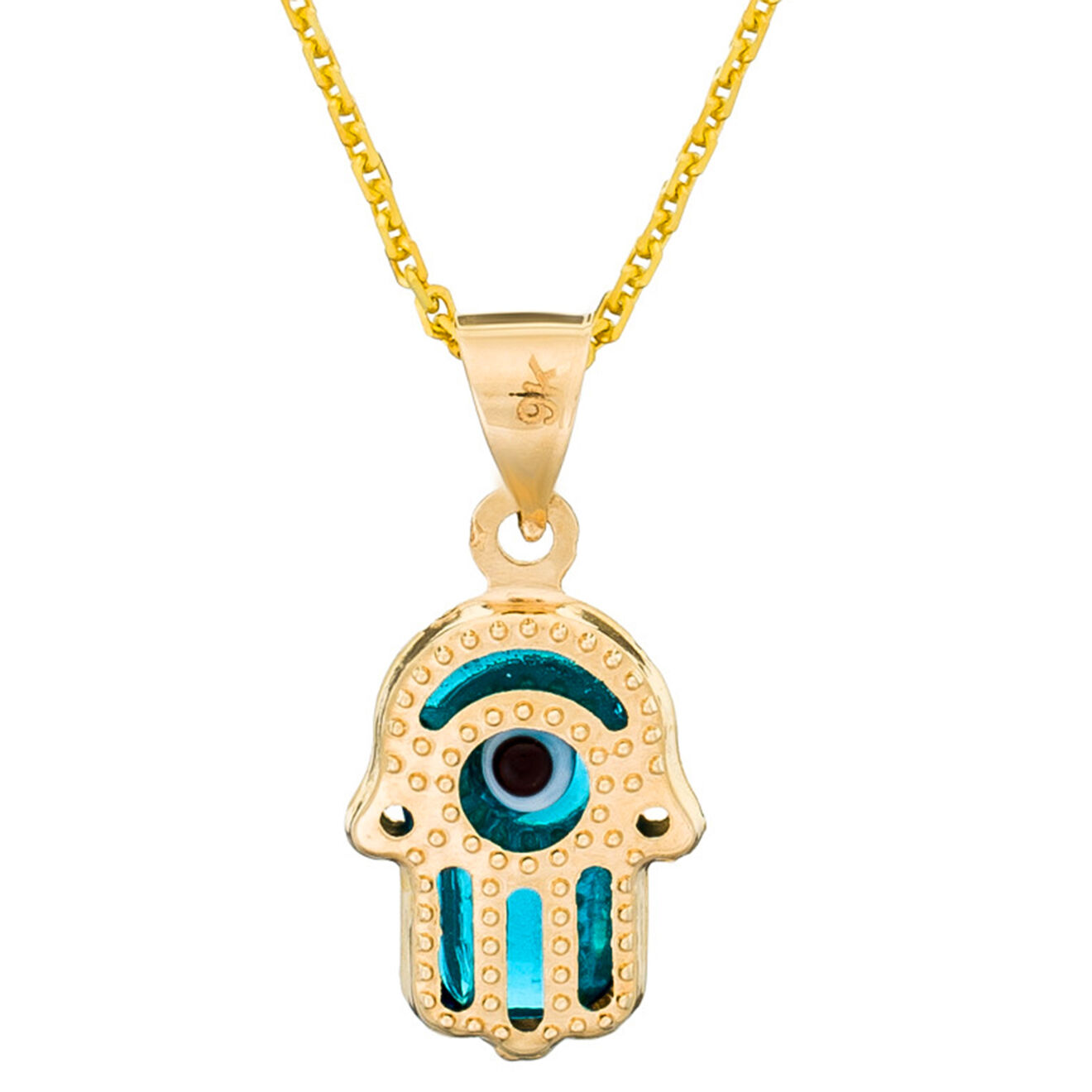 Instant d'Or Pendentif Main précieuse Zirconium or jaune