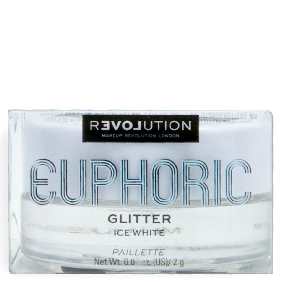 Makeup Revolution Relove Euphoric Glitter Pot Ice White 2g