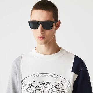 Lunettes de soleil Homme rectangulaires Rubber Croc Lunettes de soleil - Noir - Lacoste - Homme