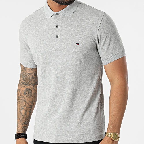 Polo Manches Courtes 1985 Slim 7771 Gris Chiné