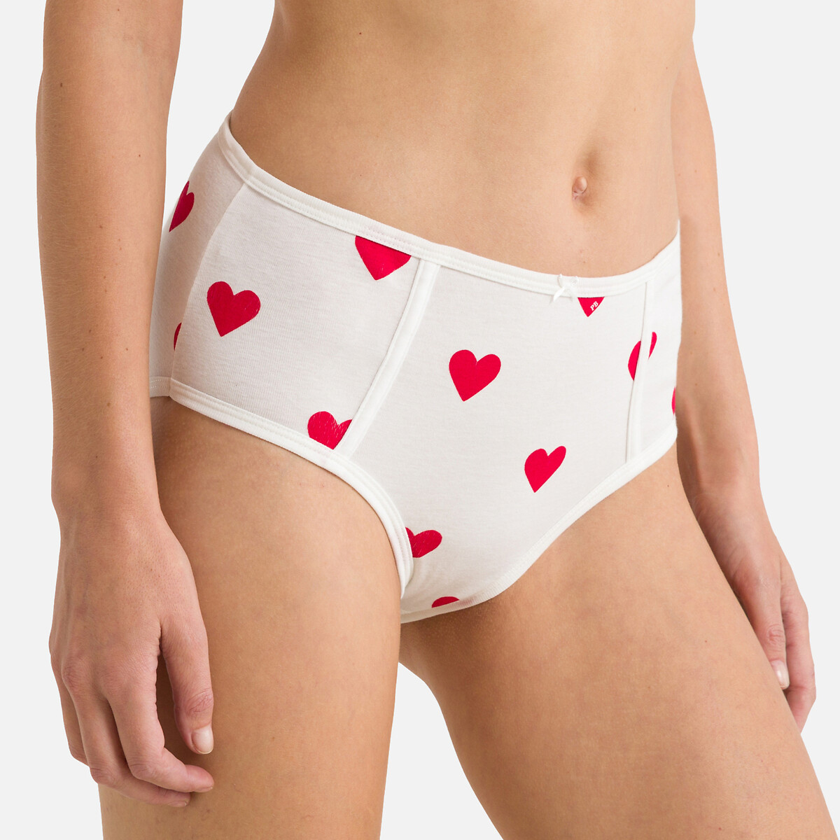 PETIT BATEAU<br>Conjunto de 2 calcinhas de algodão de cintura alta