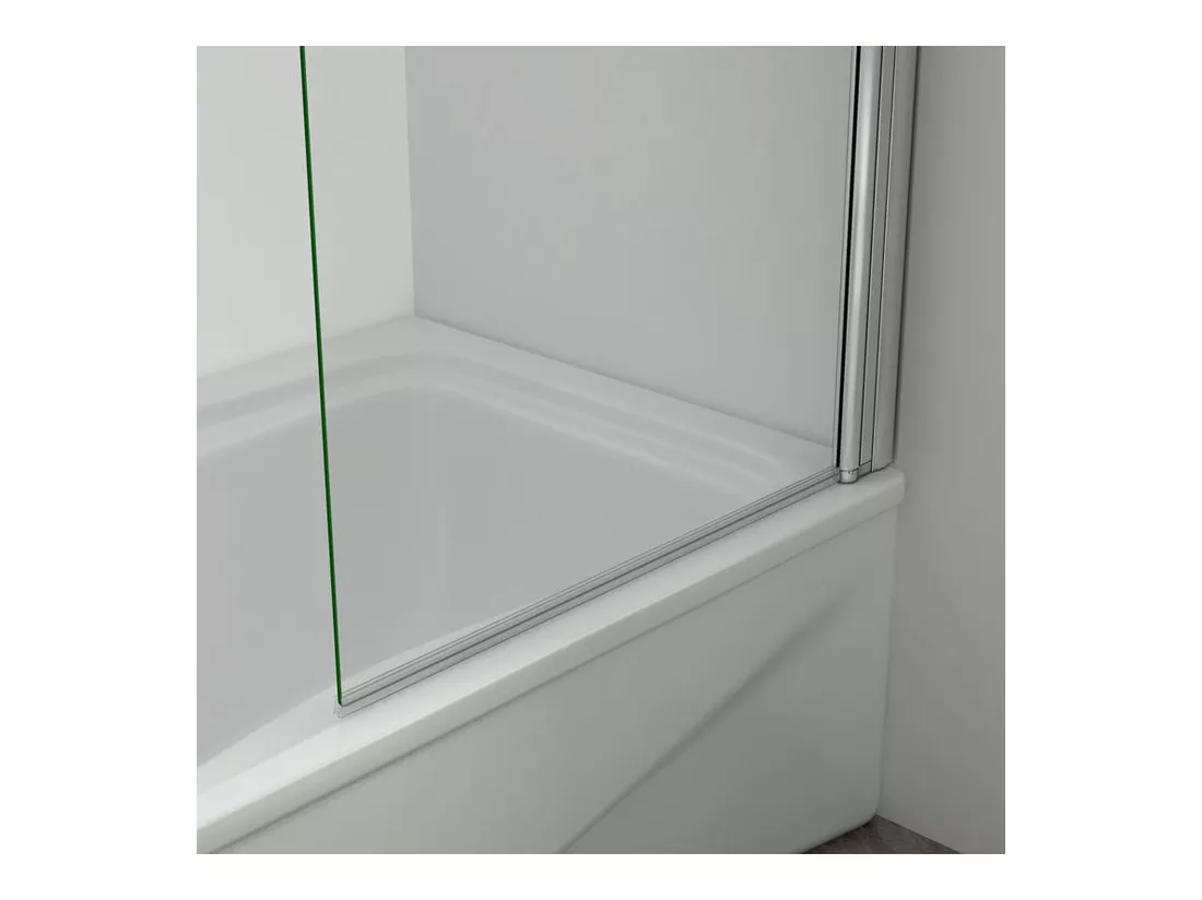 Pare-baignoire 80x140cm en 6mm verre anticalcaire, paroi de baignoire pivotant 180°Hauteur 140cm