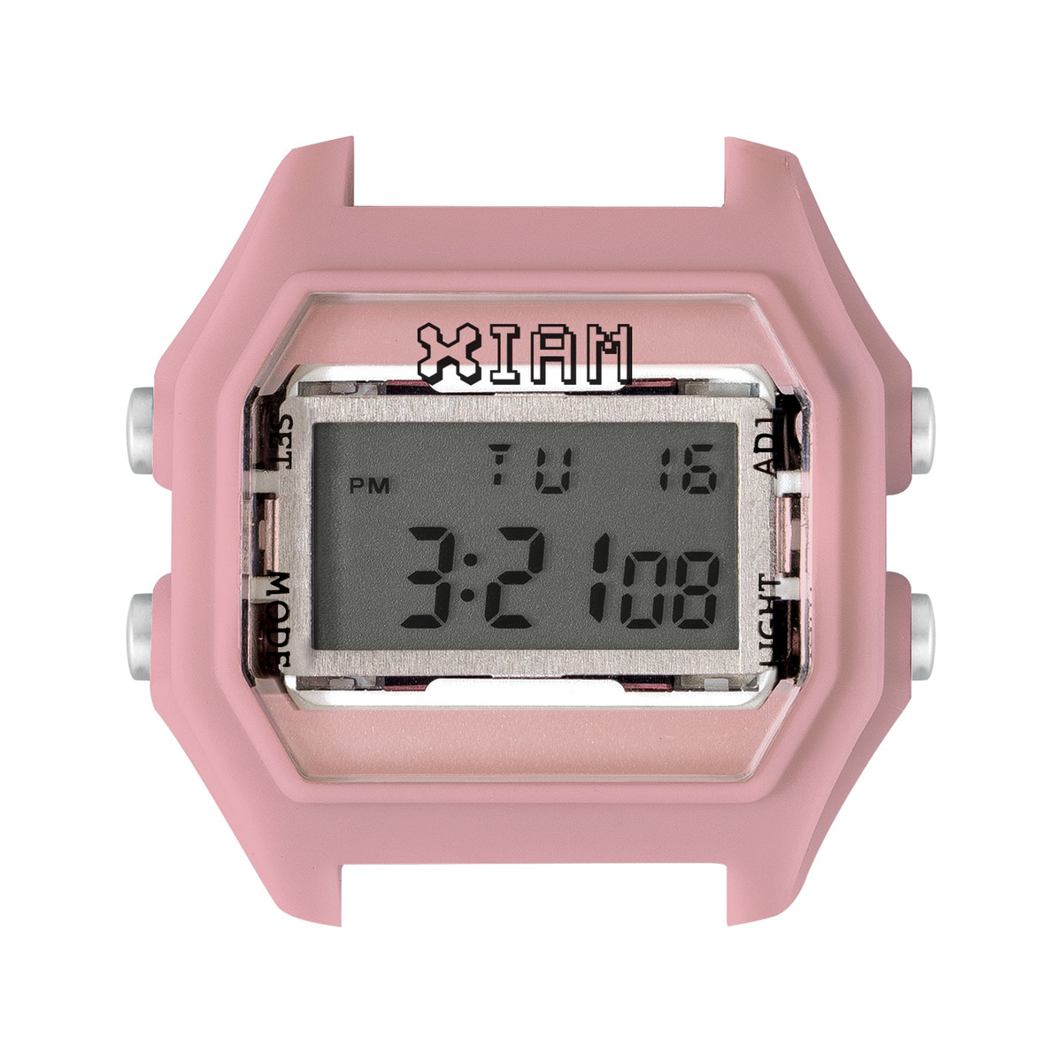 Boîte de montre IAM medium polycarbonate rose