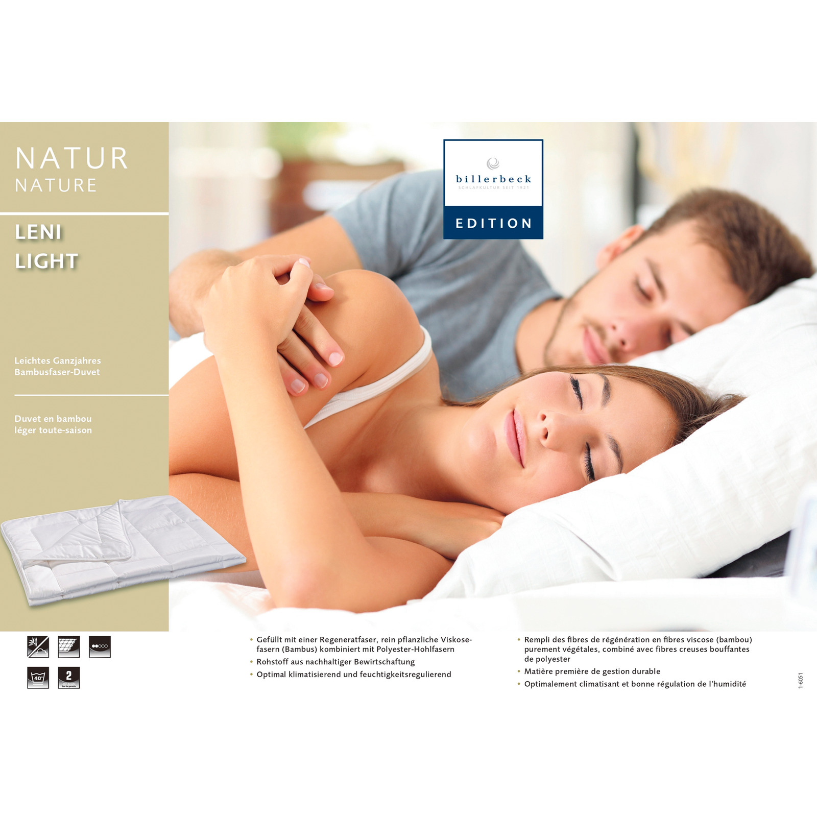 Billerbeck Bambusfaser-Duvet Leni Light