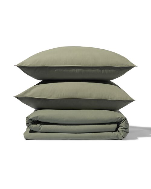 housse de couette percale 240x200/220 vert armée