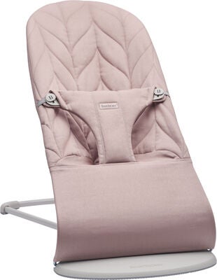 BabyBjörn Bliss Vippestol Vevet Bladmønstret Quilt, Støvrosa