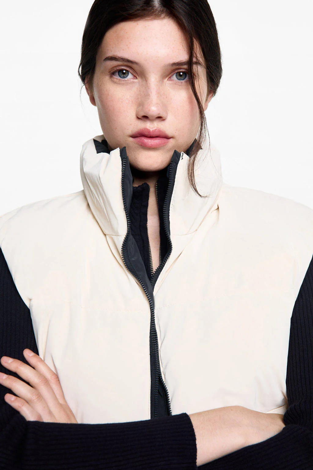 MANGO TEEN coated bodywarmer marine