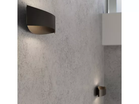 Appliques Toni moderne en acier - 1 sources lumineuses - L.12 x H.12 cm - noir